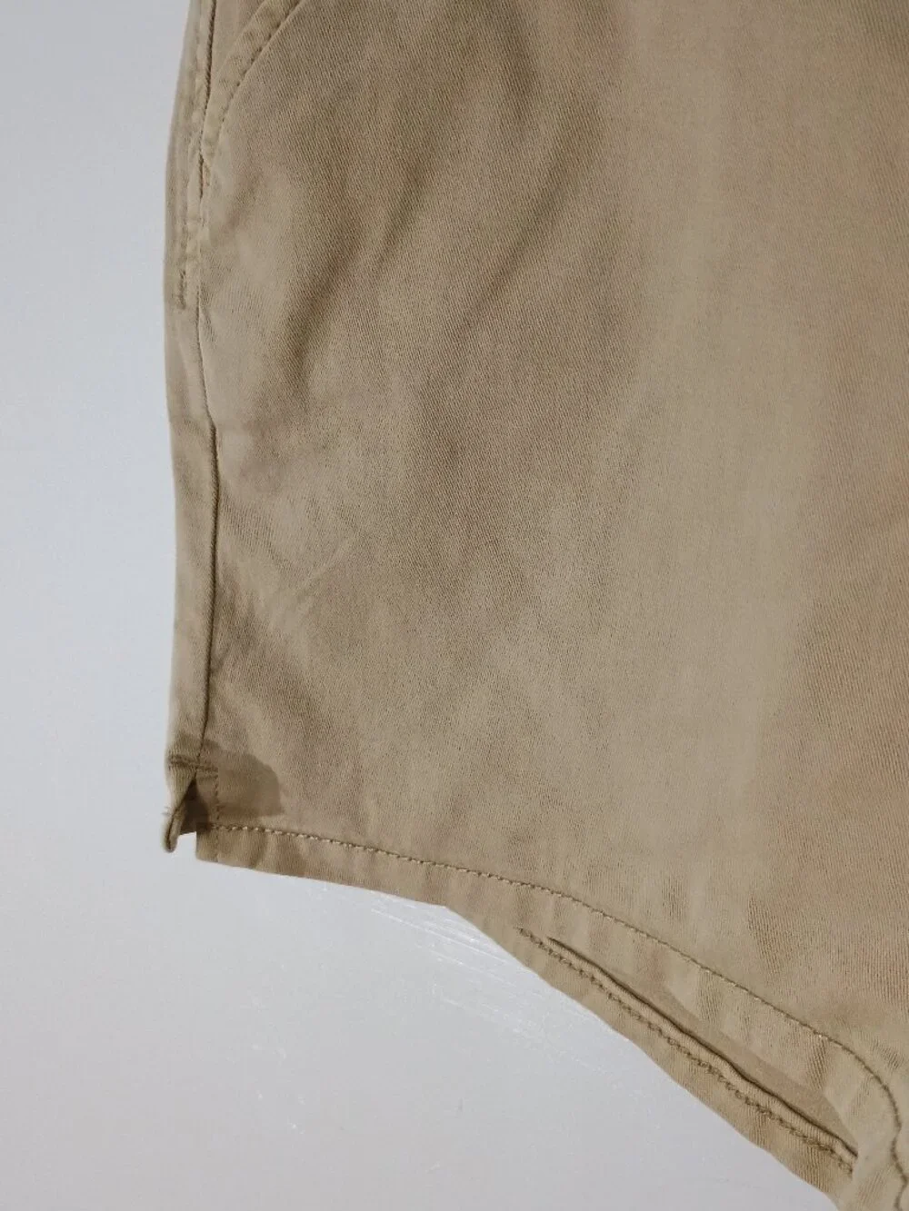 SO Goods For Life Juniors Khaki Chino Shorts Size 17 Low Rise Stretch Cotton Lyo